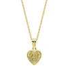 Children's Miraculous Heart Charm Pendant In 14K Yellow Gold