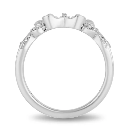 Cinderella Ring With Diamond Carriage In Sterling Silver (1/5 Ct. Tw.)