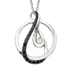 Circle Of Love® 1/5 Ct. Tw. Black & White Diamond Pendant In Sterling Silver