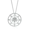 Circle Of Love® Diamond Compass Pendant In Sterling Silver