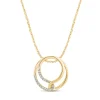 Circle Pendant In 10K Yellow Gold (1/10 Ct. Tw.)