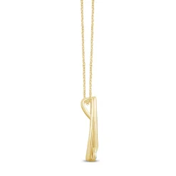 Circle Pendant In 10K Yellow Gold (1/10 Ct. Tw.)