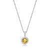 Citrine & 1/10 Ct. Tw. Diamond Pendant In Sterling Silver