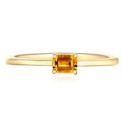 Citrine Stack Ring In 10K Yellow Gold