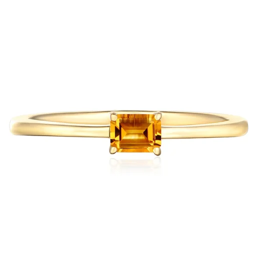 Citrine Stack Ring In 10K Yellow Gold