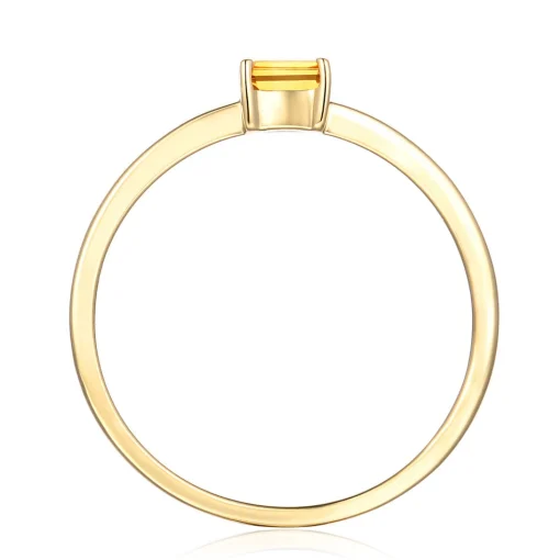 Citrine Stack Ring In 10K Yellow Gold