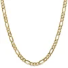 Concave Figaro Link Chain In 14K Yellow Gold, 28"