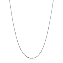 Criss Cross Chain In 14K White Gold, 18"