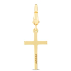 Cross Charm In 10K Yellow Gold