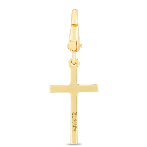 Cross Charm In 10K Yellow Gold
