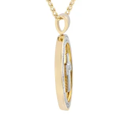 Cross Medallion Pendant With Diamonds In 10K Yellow Gold (1/3 Ct. Tw.)