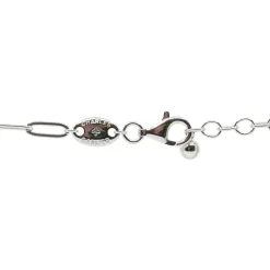 Cross Necklace With Paperclip Chain In Sterling Silver