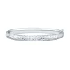 Crystal Cut Bangle Bracelet In 10K White Gold