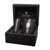 Crystal Women's Watch & Bracelet Set In Stainless Steel