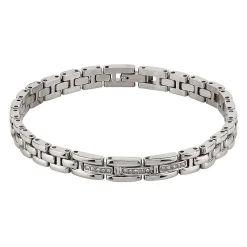 Crystal Women's Watch & Bracelet Set In Stainless Steel