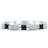 1/8 Ct. Tw. Black & White Diamond Stack Band In 10K White Gold