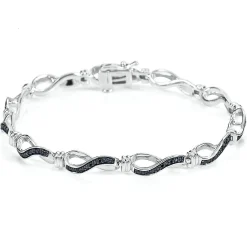 1/4 Ct. Tw. Black Diamond Bracelet In Sterling Silver
