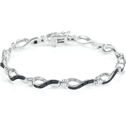 1/4 Ct. Tw. Black Diamond Bracelet In Sterling Silver