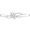1/4 Ct. Tw. Diamond Bangle Bracelet In Sterling Silver