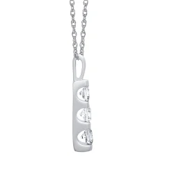 1/2 Ct. Tw. Diamond Bar Pendant In 10K White Gold