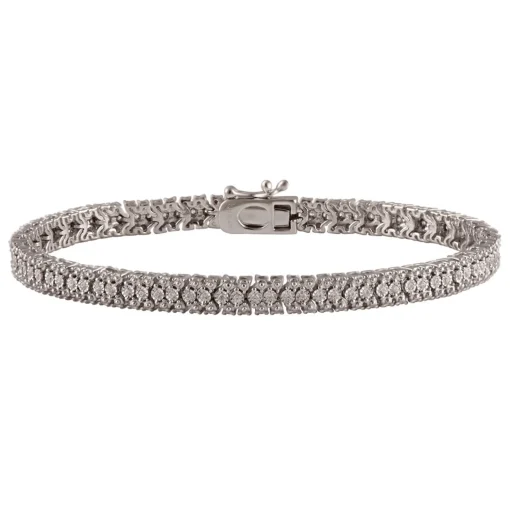 1/2 Ct. Tw. Diamond Bracelet In Sterling Silver
