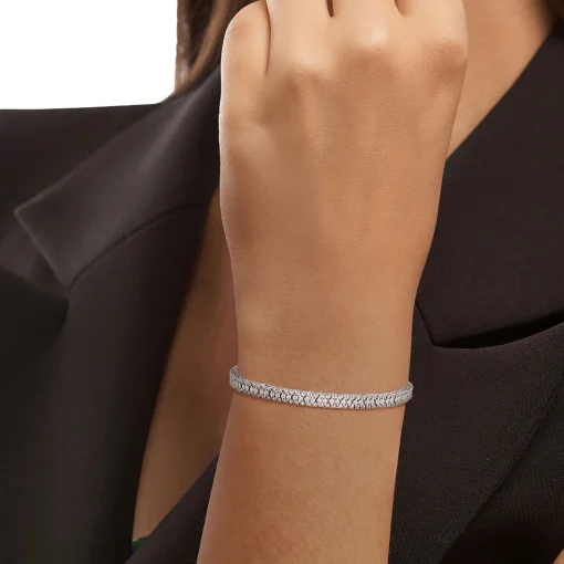 1/2 Ct. Tw. Diamond Bracelet In Sterling Silver