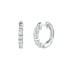 1/2 Ct. Tw. Diamond Channel Set Hoop Earrings In 10K White Gold