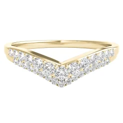 1/3 Ct. Tw. Diamond Chevron Ring In 10K Yellow Gold