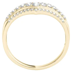 1/3 Ct. Tw. Diamond Chevron Ring In 10K Yellow Gold
