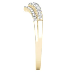 1/3 Ct. Tw. Diamond Chevron Ring In 10K Yellow Gold