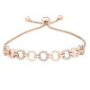1/2 Ct. Tw. Diamond Circle Link Bolo Bracelet In 10K Rose Gold