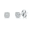 1/4 Ct. Tw. Diamond Cluster Earrings In 10K White Gold