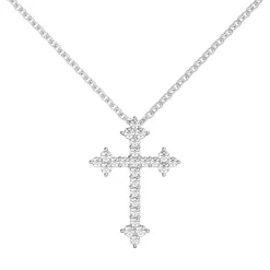 1/2 Ct. Tw. Diamond Cross Pendant In