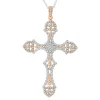 3/4 Ct. Tw. Diamond Cross Pendant In 10K Rose & White Gold