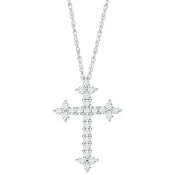 1/4 Ct. Tw. Diamond Cross Pendant In