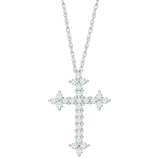 1/4 Ct. Tw. Diamond Cross Pendant In