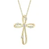 1/10 Ct. Tw. Diamond Cross Pendant In 10K Yellow Gold