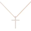 1/10 Ct. Tw. Diamond Cross Pendant In 10K Rose Gold