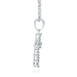 1/10 Ct. Tw. Diamond Cross Pendant In 10K White Gold