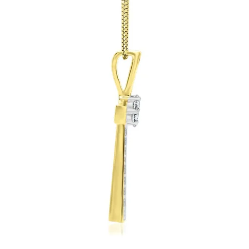 1/5 Ct. Tw. Diamond Cross Pendant In 10K Yellow Gold
