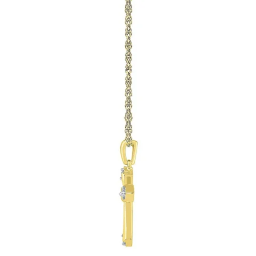 1/10 Ct. Tw. Diamond Cross Pendant In 10K Yellow Gold