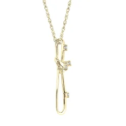 1/10 Ct. Tw. Diamond Cross Pendant In 10K Yellow Gold