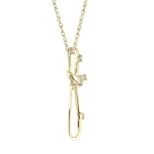 1/10 Ct. Tw. Diamond Cross Pendant In 10K Yellow Gold