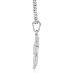 3/8 Ct. Tw. Diamond Cross Pendant In Stainless Steel