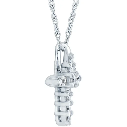 1/10 Ct. Tw. Diamond Cross Pendant In 10K White Gold