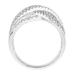 1 Ct. Tw. Diamond Crossover Band In 10K White Gold