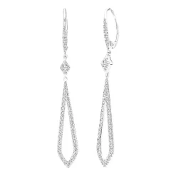 3/8 Ct. Tw. Diamond Dangle Earrings In 10K White Gold