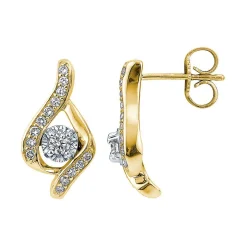 1/3 Ct. Tw. Diamond Drop Earrings In 14K Yellow Gold