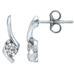 1/5 Ct. Tw. Diamond Drop Earrings In 14K White Gold
