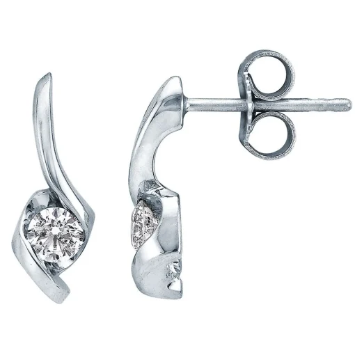 1/5 Ct. Tw. Diamond Drop Earrings In 14K White Gold